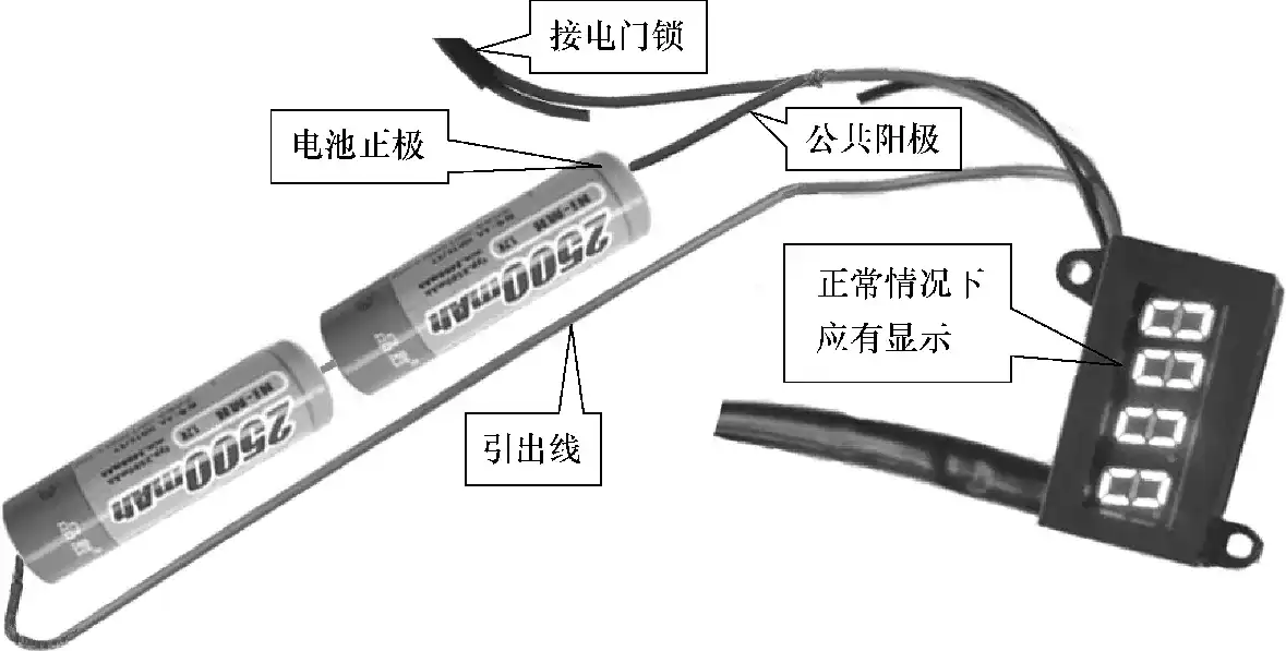 检测数码管操作方法示意图